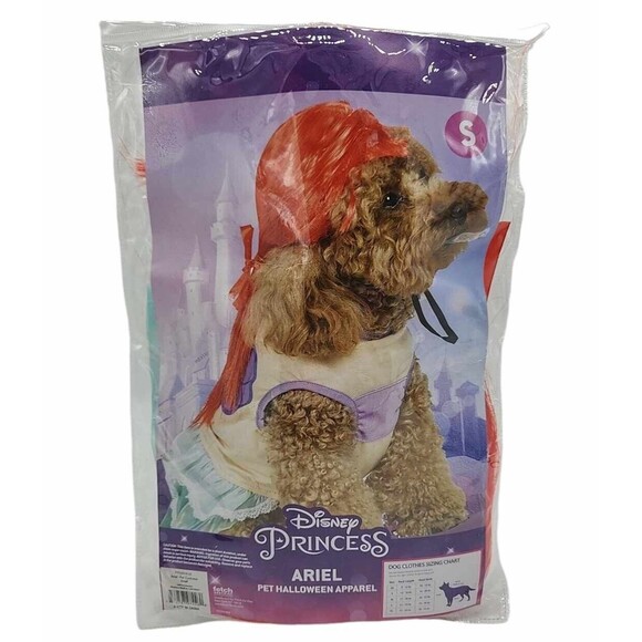 Princess Ariel SMALL Halloween Dog Pet Costume Little Mermaid Disney NEW - Picture 1 of 6